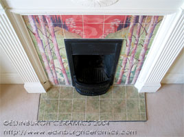 fireplace tiles view